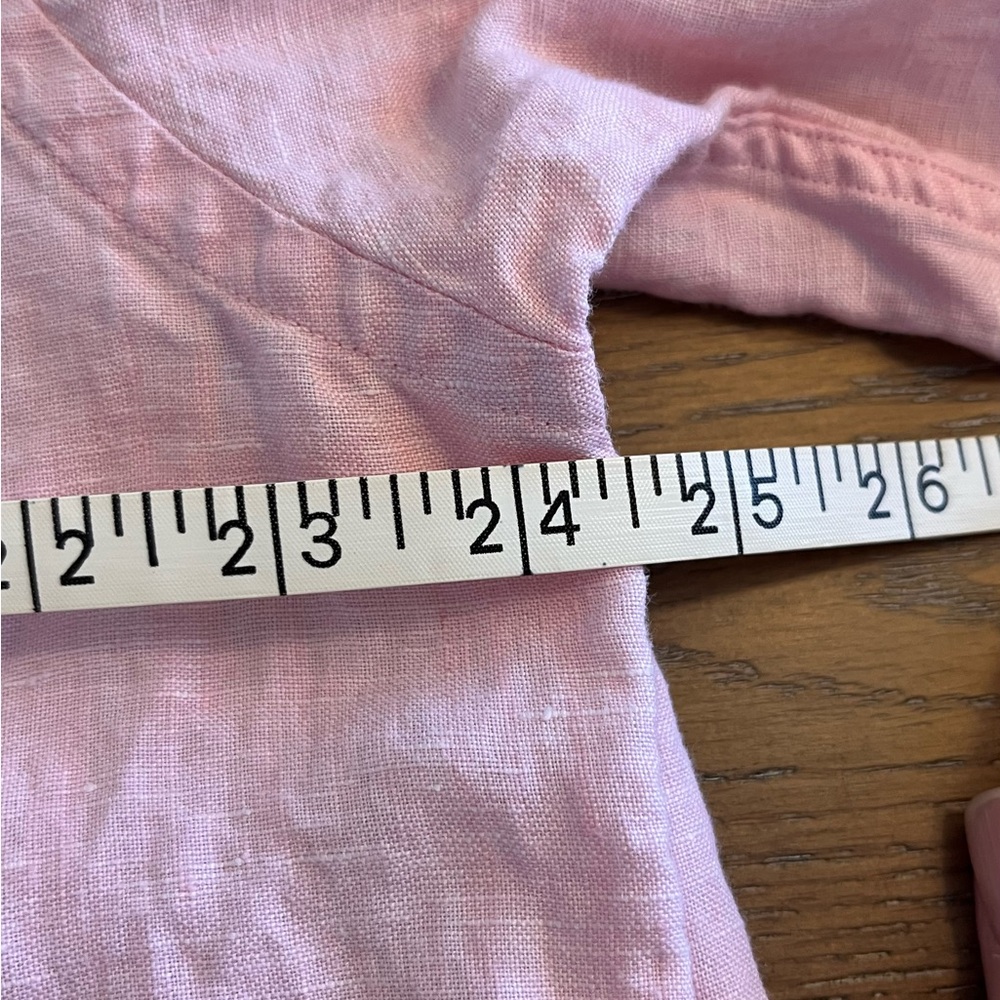 Brooks Brothers Traditional Fit Pink Irish Linen Button-Down Shirt Size Large - Picture 7 of 9